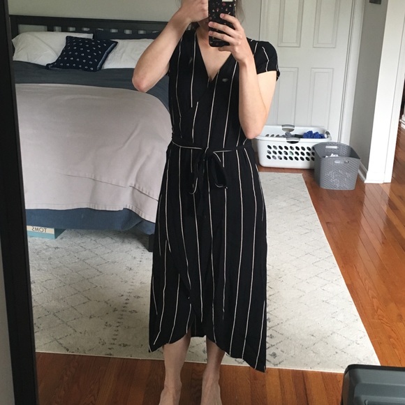 petite midi wrap dress